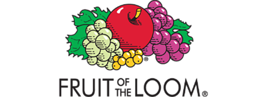 Fruit of the Loom apparel brand.