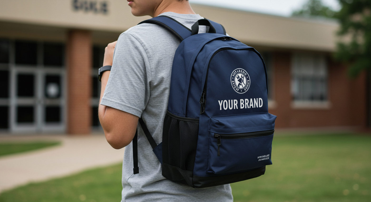 Austin Custom Accessories custom logo backpacks for employees