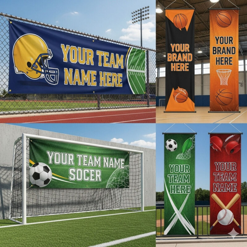 Austin Marketing Banners sports banners for gyms, teams, and athletic fields