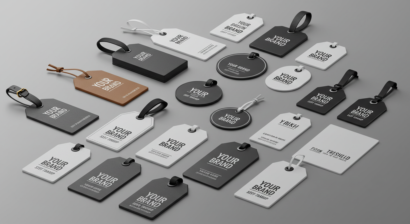 Austin Custom Accessories custom printed tags with logos