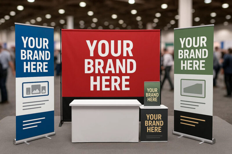 Austin Marketing Banners trade show displays designed to attract visitors