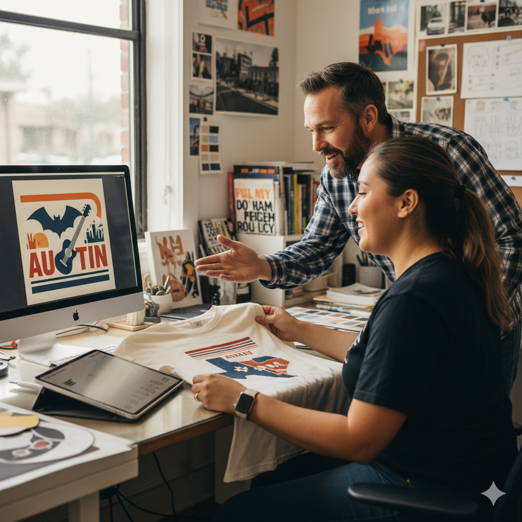 the logo store T-Shirt Design in Austin
